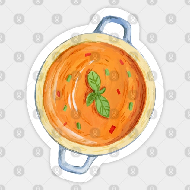 Soup Watercolor Sticker by Mako Design 